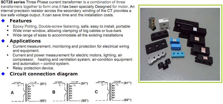 SCT28 Series Three Phase CT